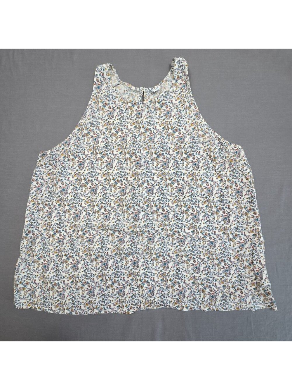 Old Navy XL Womens Sleeveless Floral Tank Top Multicolor White